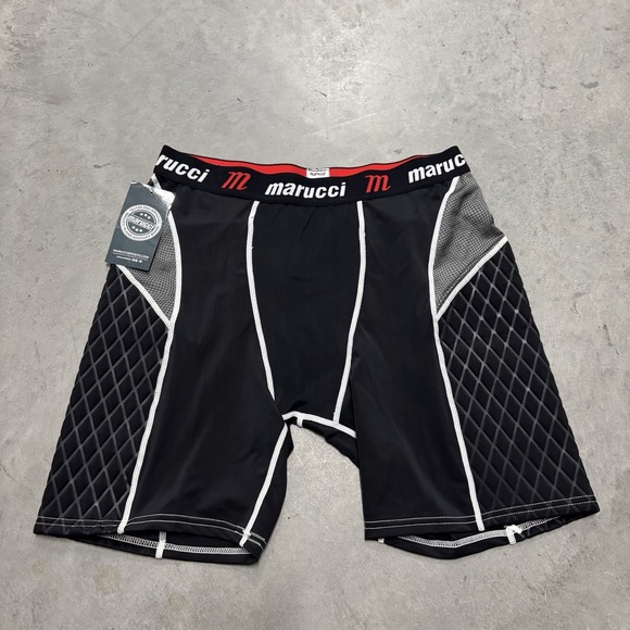 Marci Mens Padded Baseball Sliding Shorts NWT Black Sz XXL Baseball 849817020586 - Picture 1 of 5